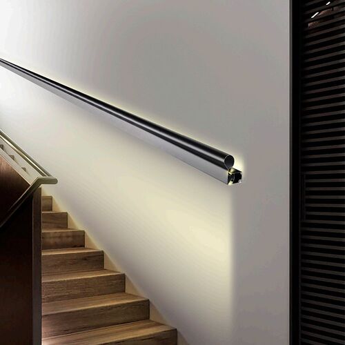 家用靠墙发光楼梯扶手护栏极简别墅酒店过道走廊墙老年人防滑拉手