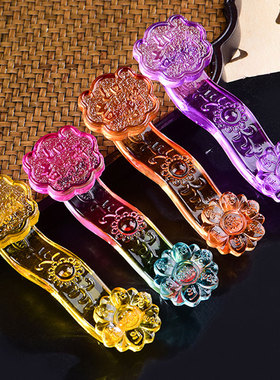 七彩琉璃水晶如意摆件招财开业礼品吉祥如意家居客厅小摆件装饰品