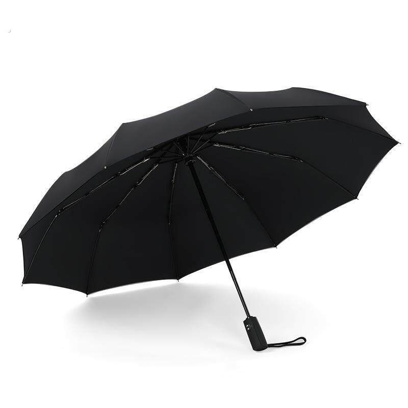 折叠十骨全自动双层布雨伞10骨防风防晒晴雨两用双层伞三折广告伞