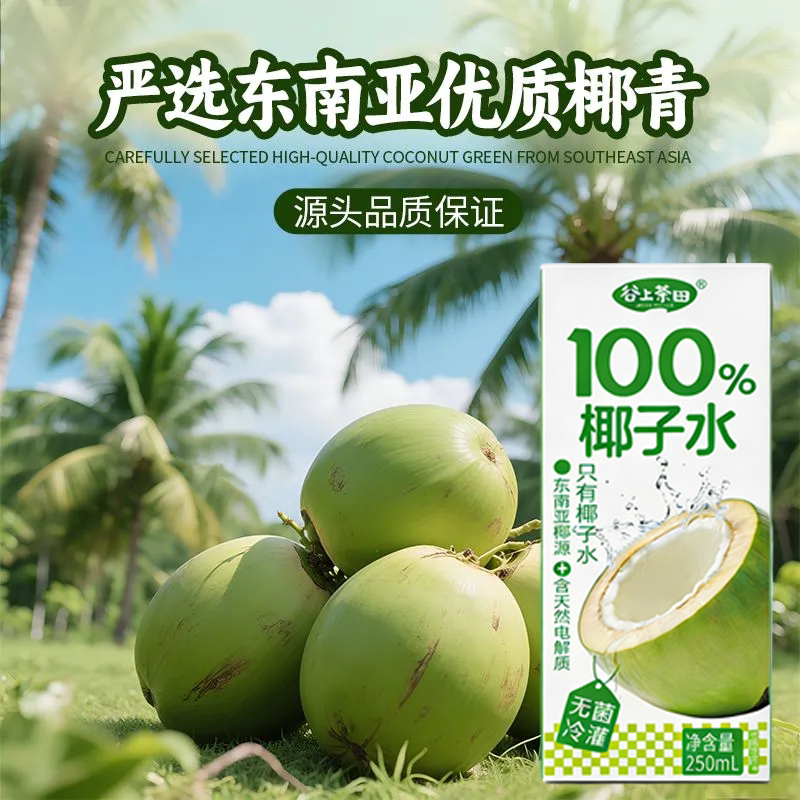 百分百纯椰子水天然电解质水0糖0脂肪孕妇专用果汁健康饮料