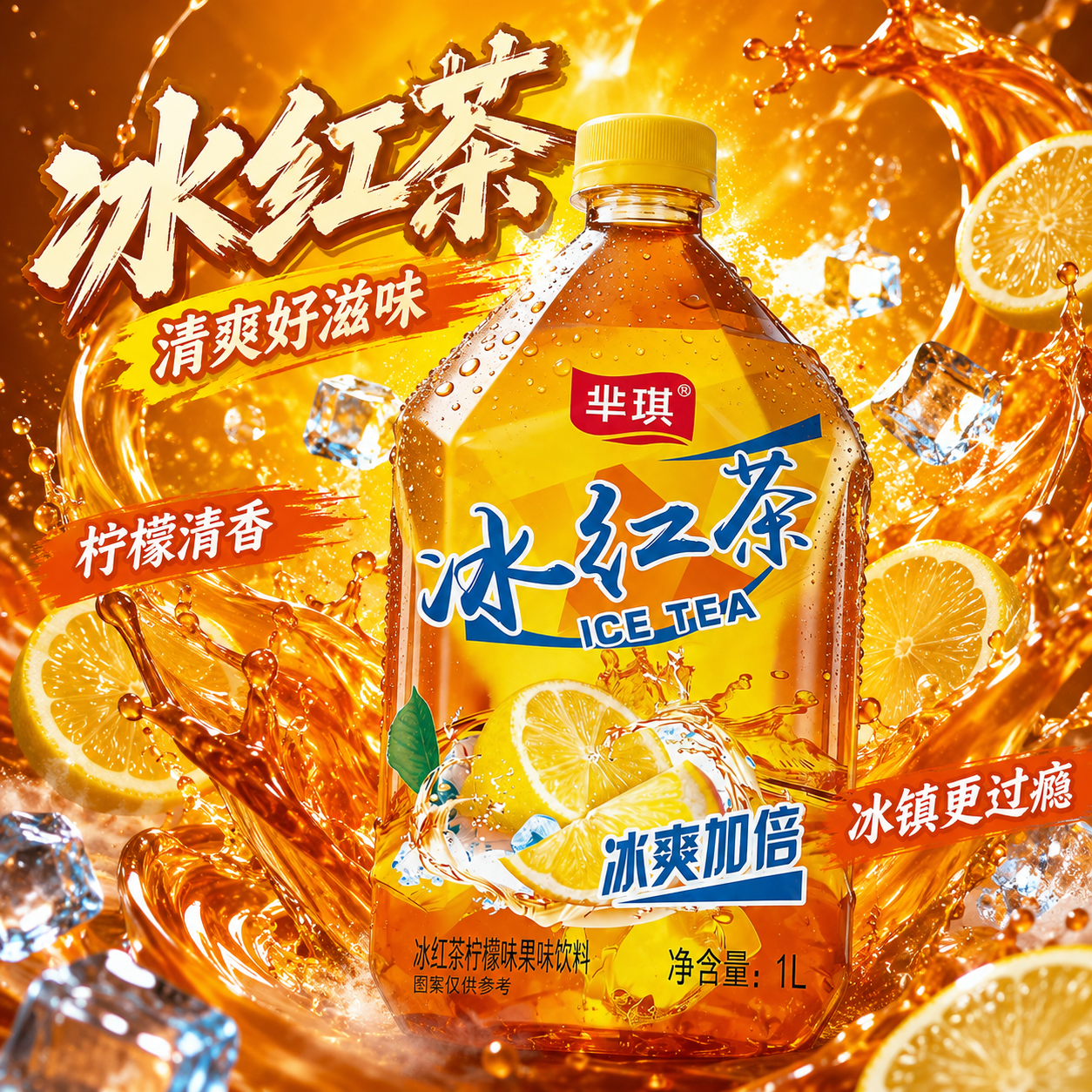 柠檬口味冰红茶1L大瓶装整箱宿舍正宗商超同款整箱批发夏季饮料