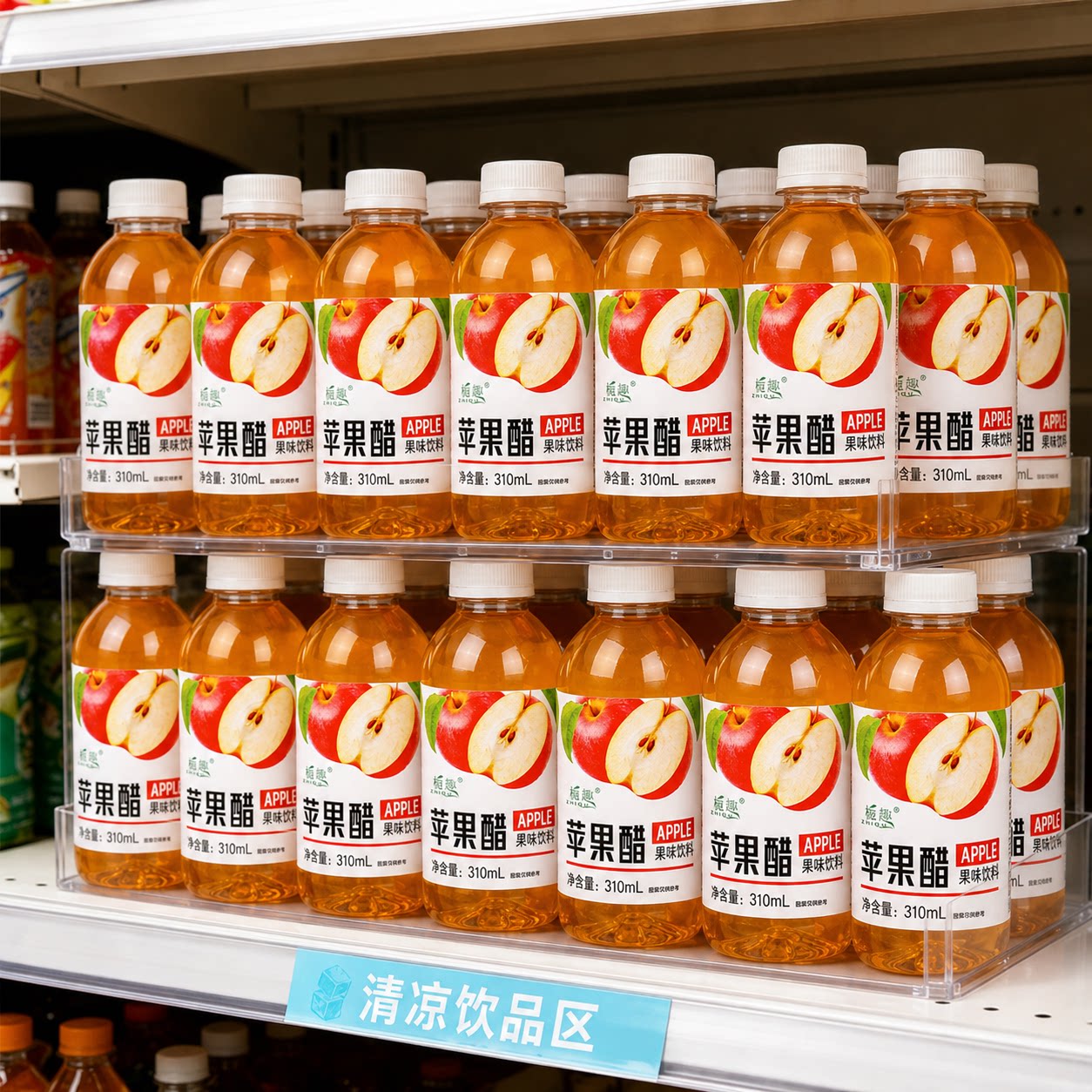 【商超同款】正宗苹果醋饮料310ml/瓶装酸甜可口正品夏季饮品整箱