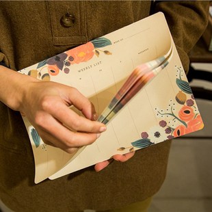 手账本记事本清新桌面可撕周月计划本A4日程本工作学习备忘本