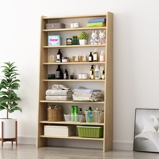 实木家用收纳陈列架梯形多层落地书架客厅简易学生书柜客厅储物架