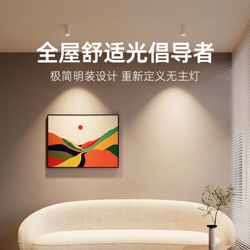 初识照明明装射灯家用客厅小山丘洗墙无主灯全光谱明装筒灯天花灯 - 封面
