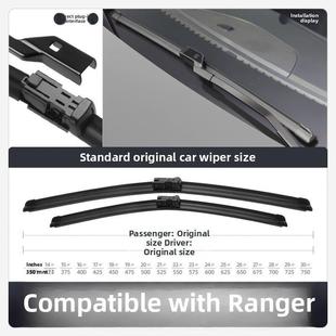 适用福特游骑侠Ranger雨刮器23款 25皮卡用品专用配件原厂胶条雨刷