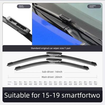 奔驰Smartfortwo雨刮器15款431斯玛特453胶条16原厂fortwo雨刷片