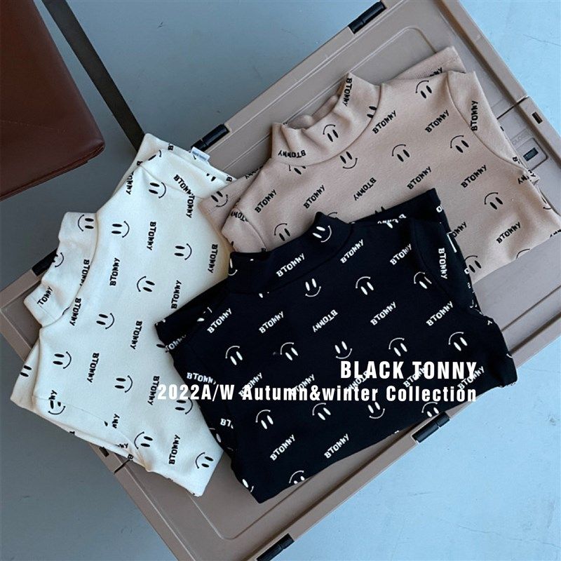 2022秋冬新小黑托暱打底衫小黑托尼男童女童半高领发热衣上衣厚,童装/婴儿装/亲子装,内衣套装,淘宝优惠券,粉丝福利购,淘宝优惠卷