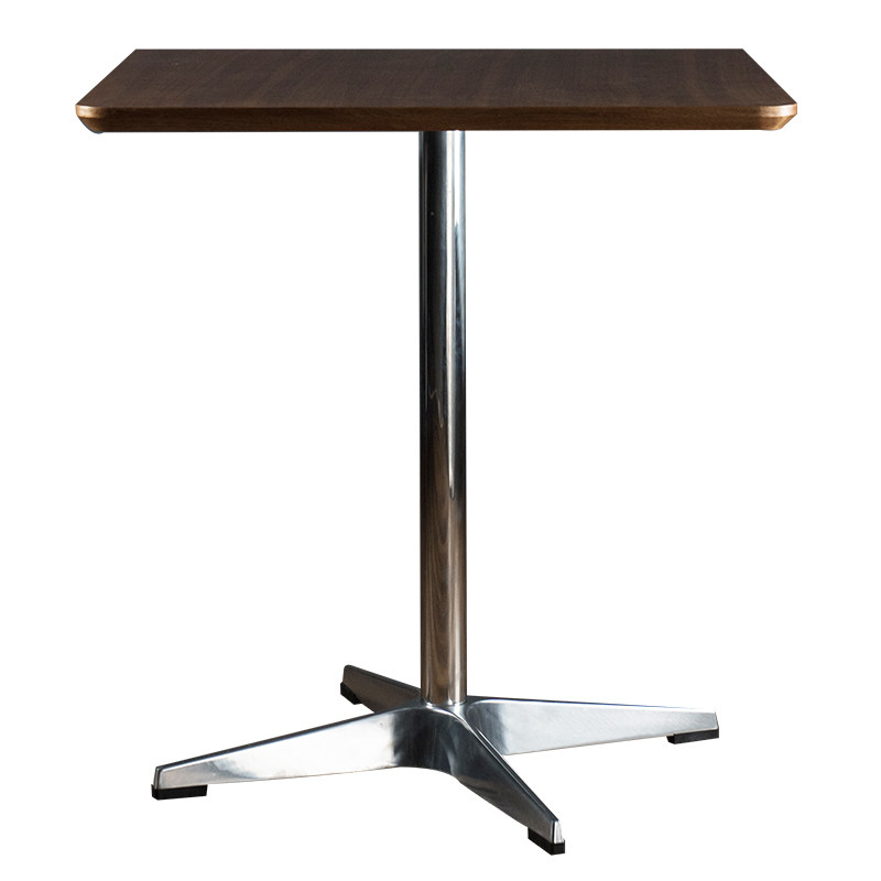 德宜客北欧简约桌子胡桃色咖啡厅餐桌不锈钢餐厅桌商用洽谈小方桌,住宅家具,板木餐桌,淘宝优惠券,粉丝福利购,淘宝优惠卷