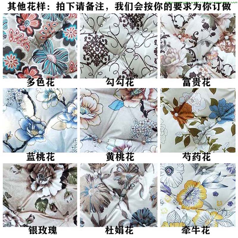 新款北欧风格藤椅实木摇椅躺椅垫坐垫靠垫一体可拆洗植物花卉布艺