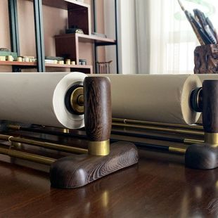 长卷架书法宣纸长卷支架实木书法国画绘画书画宣纸画纸卷纸专用架