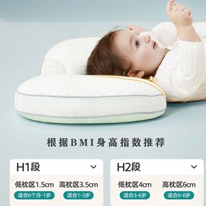 婴儿枕头太空分区宝宝枕头护颈儿童枕头婴幼儿6个月以上0-3岁