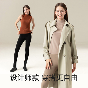 德绒自发热保暖背心女款半高领内搭打底衫秋衣加绒加厚吊带内衣冬