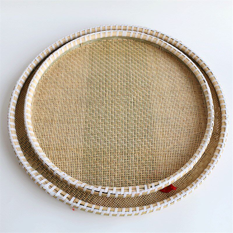 竹筛子 带孔竹筐竹 工艺品 有孔竹编米筛 筛芝麻茶叶干货竹子制品