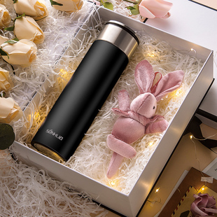 情侣保温杯对杯一对泡茶杯子女圣诞礼品中秋节水杯定制LOGO刻字