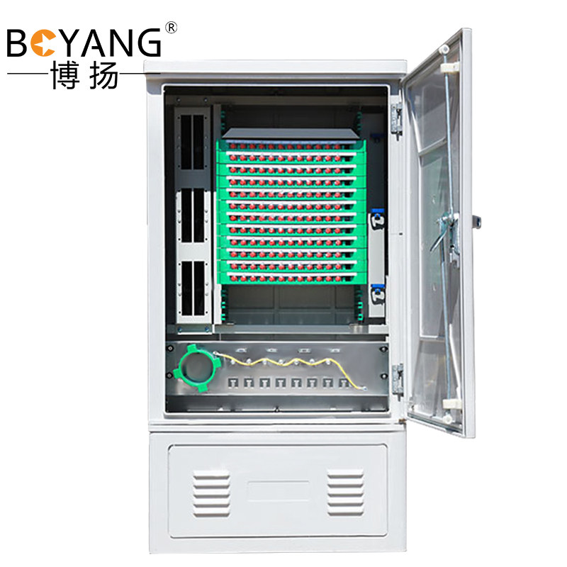 博扬(BOYANG)盒式室外光缆交接箱/光纤配线柜144芯满配FC熔纤盘