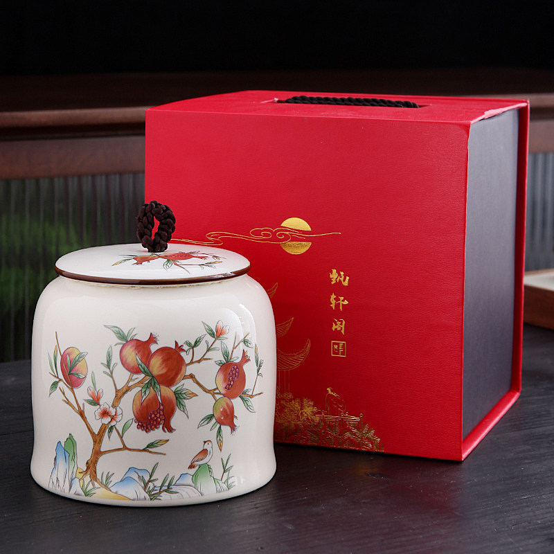 陶瓷茶叶罐密封茶罐储存罐空罐家用摆件创意普洱白茶绿茶包装礼盒