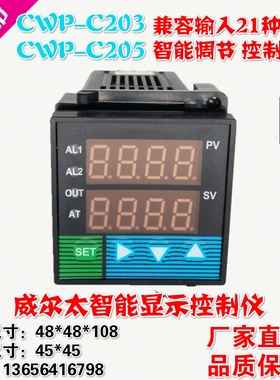 威尔太CWP-C203/C205智能单回路测控仪温度压力液位数显PID控制仪