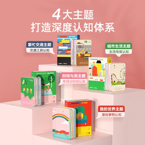 mideer弥鹿早教闪卡认知卡片宝宝启蒙儿童益智玩具婴幼儿识图学习