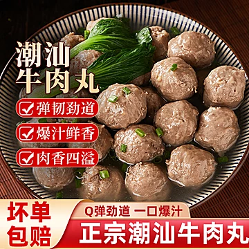 正宗潮汕牛肉丸牛筋丸250g*4袋