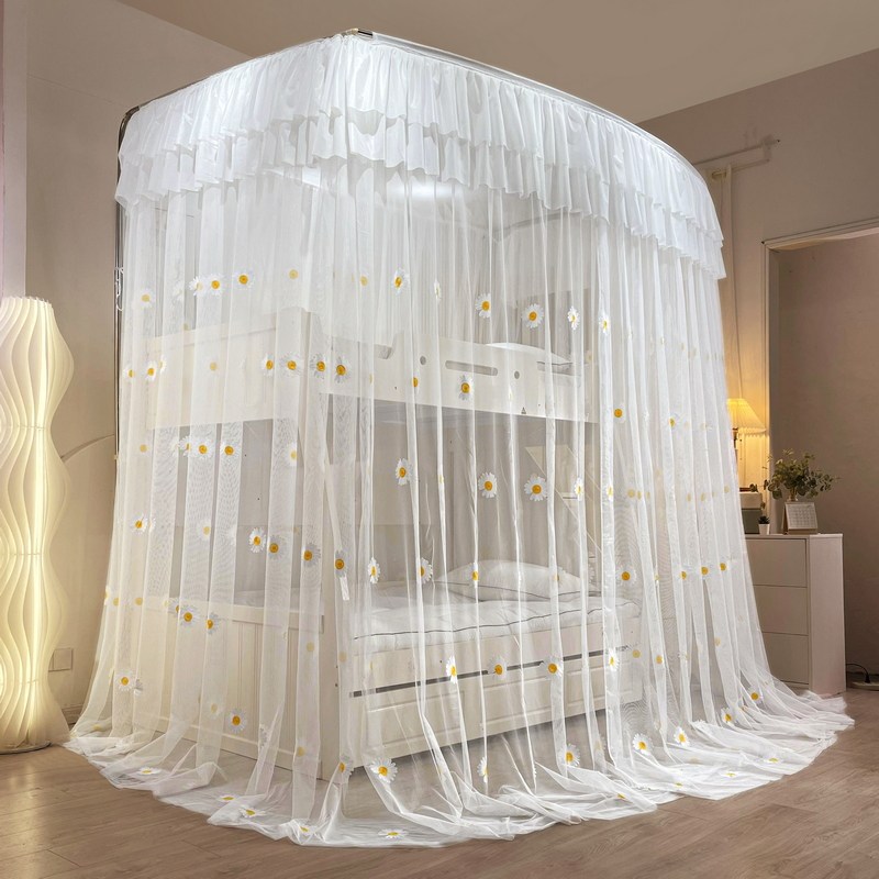 新儿童双层上下床蚊帐1.5m子母床家用高低铺梯形u型伸缩1.2米1.35,床上用品,蚊帐,淘宝优惠券,粉丝福利购,淘宝优惠卷