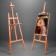 素描架 1.7米 油画架 折叠前倾式 展示架 2.3米棕色进口榉木制画架