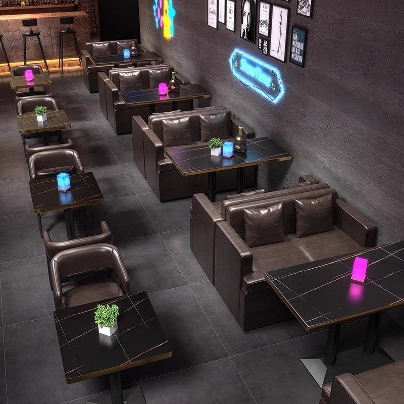 复古咖啡厅酒吧卡座沙发定制小酒馆清吧酒吧烧烤店奶茶店桌椅组合,商业/办公家具,卡座,淘宝优惠券,粉丝福利购,淘宝优惠卷