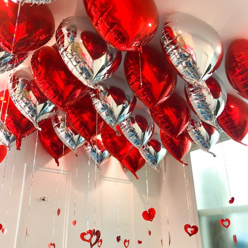 18寸爱心心形铝膜气球带吊坠订婚结婚表白客厅房间浪漫喜庆装饰,节庆用品/礼品,气球,淘宝优惠券,粉丝福利购,淘宝优惠卷