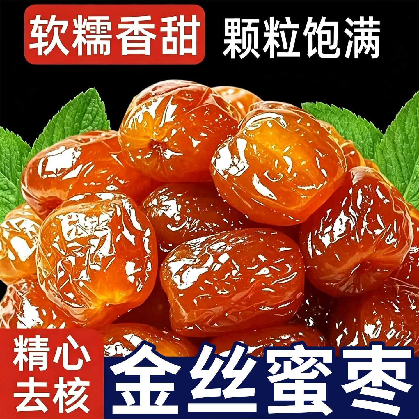 金丝蜜枣无核果干蜜饯即食休闲零食馅料煲汤煮粥搭档解馋小吃食品