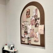 毛毡板照片墙软木板拱门造型墙贴告示板主题氛围墙自粘拍立得背景