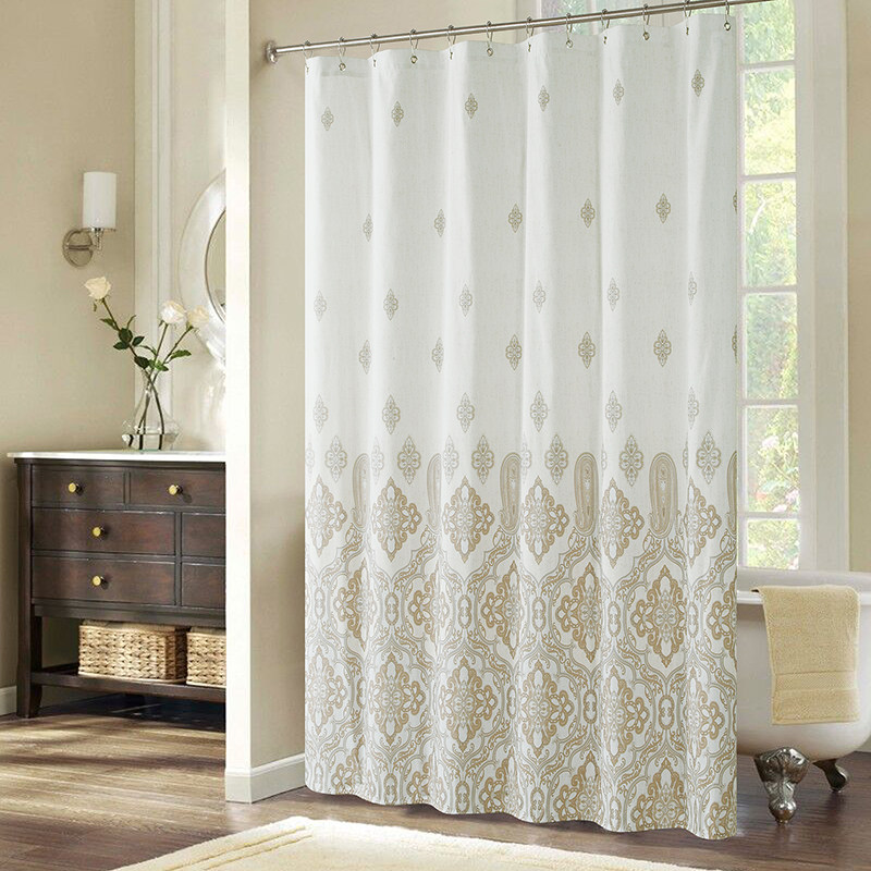 欧式复古高档浴帘防水布涤纶加厚浴室帘防水防霉卫生间隔断帘挂帘,家庭/个人清洁工具,浴帘,淘宝优惠券,粉丝福利购,淘宝优惠卷