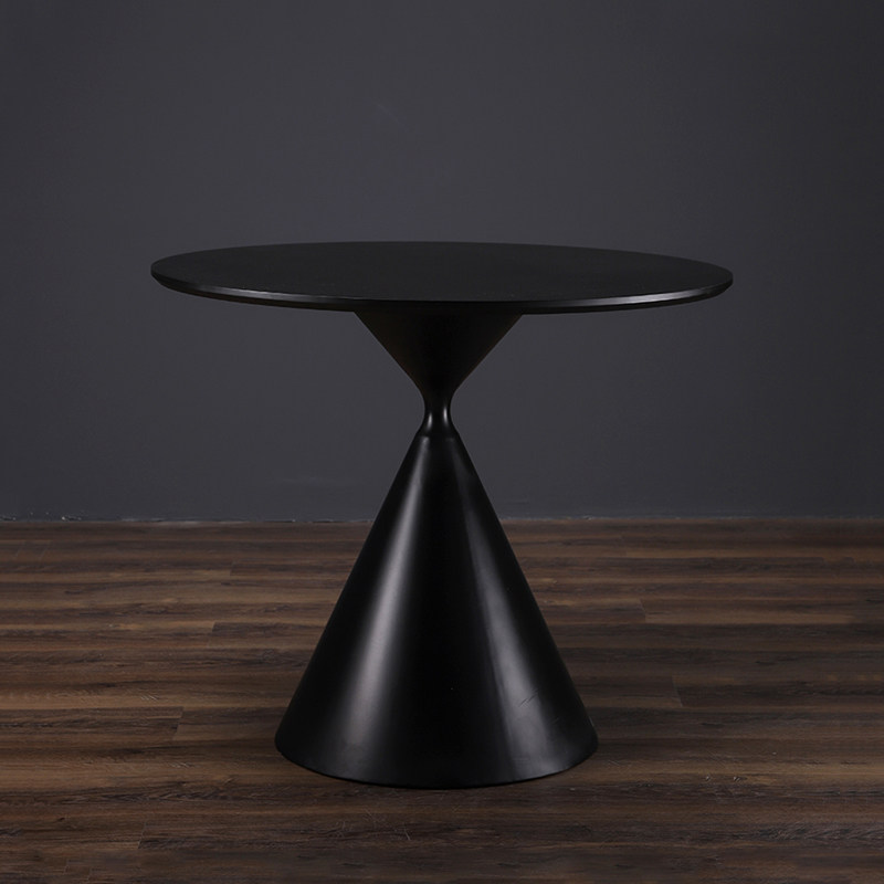 德宜客意式黑色小圆桌家用餐桌商用洽谈沙漏桌白色岩板咖啡厅桌子,住宅家具,板木餐桌,淘宝优惠券,粉丝福利购,淘宝优惠卷