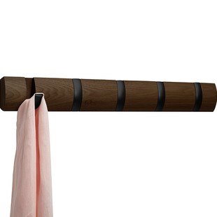 Umbra实木挂钩创意木质挂衣架装饰挂钩衣架挂衣钩衣帽挂钩可翻弹