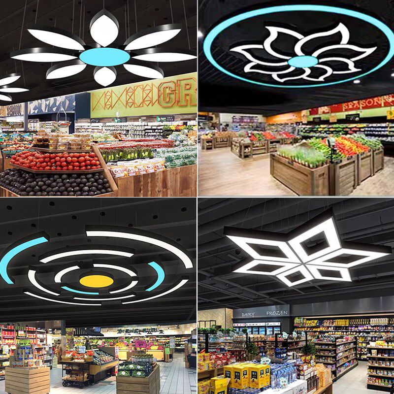 叶子造型灯创意异形店铺商场超市专用led灯健身房网咖工业风吊灯,家装灯饰光源,商用吊灯,淘宝优惠券,粉丝福利购,淘宝优惠卷