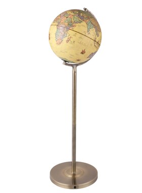 立式地球仪带灯32cm仿古复古高清家居装饰办公室落地高清玄关大号