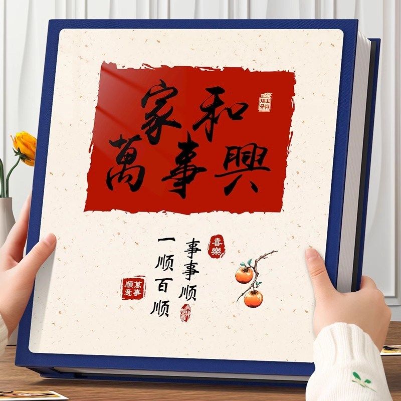 全十寸相册本大容量家庭纪念册过塑可放200张10寸插页式收纳影集