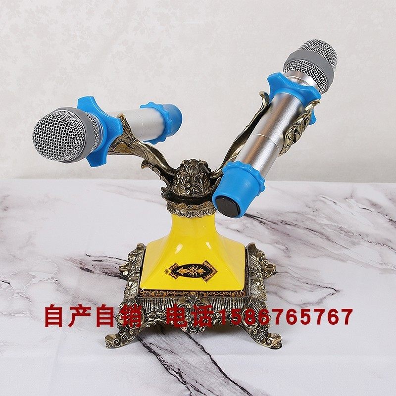 欧式ktv话筒架桌面台式麦克风座咪架工厂夜场摆台用品ktv麦架果盘,家居饰品,装饰摆件,淘宝优惠券,粉丝福利购,淘宝优惠卷