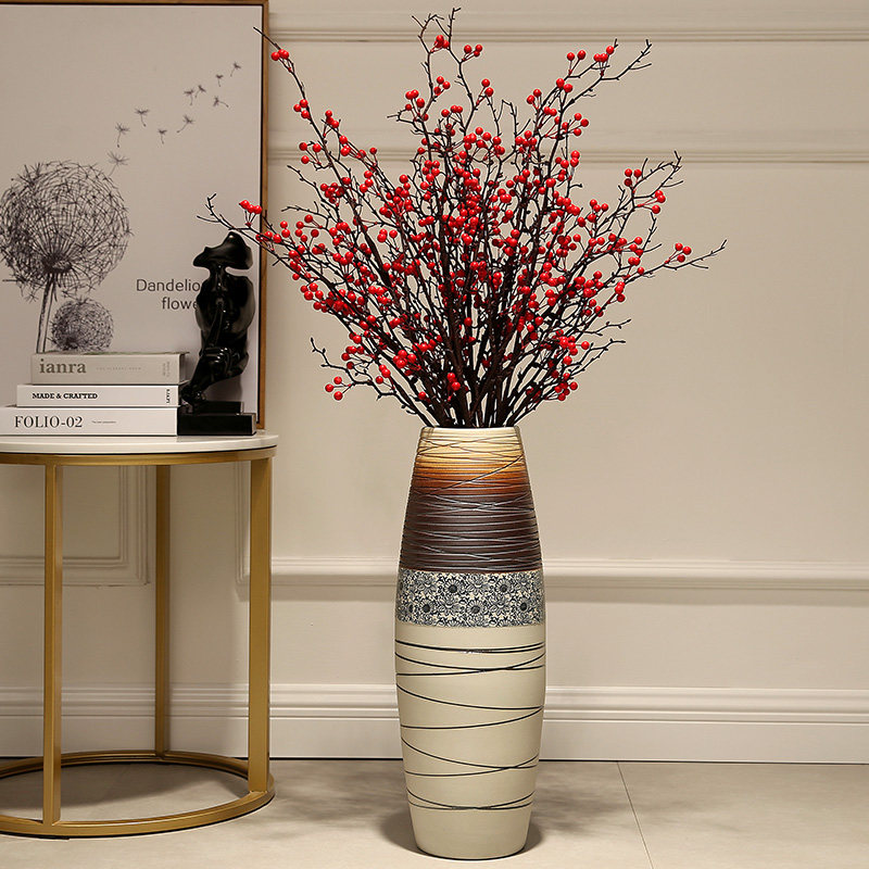 欧式瓷器插花装饰品艺术家用客厅景德镇干花落地花瓶大号陶瓷摆件,家居饰品,花瓶,淘宝优惠券,粉丝福利购,淘宝优惠卷