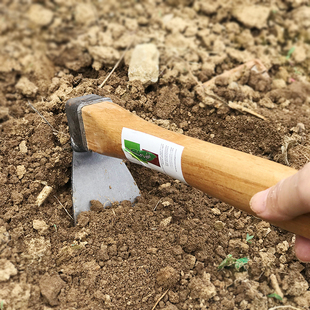 两两花锄户外农用园林园艺工具钓鱼除草锄草种菜短木柄农具小锄头