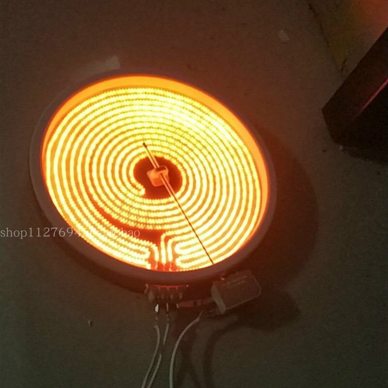 带杆出口温控发热盘 电炉烧烤发热盘 温控杆加热盘铁杆1200W1800W
