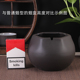 紫砂烟灰缸大号复古中式 家用茶几防飞灰创意办公室陶瓷垃圾茶渣缸