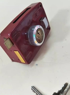 101外装保险门锁防盗锁老式木门铁门方形红色大门储藏室双舌暗锁