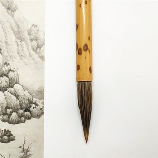 纯石獾毛笔书法国画山水岩石专用笔曾刚美术绘画初学行草硬毫毛笔