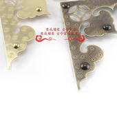 精品中式 仿古铜家具木箱纯铜包角柜门三角门角片角花护角五金配件