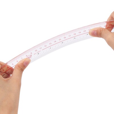 2把装小天使有机玻璃直尺30cm40cm50cm 小学生塑料透明尺子多功能