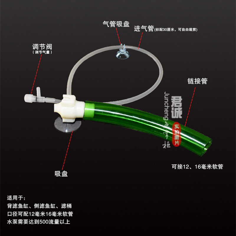 鱼缸出水口增氧改装滤筒配件增氧加氧喷头侧滤管件增氧器水草鱼缸图片