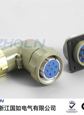 航空插头插座弯型YD28-4芯7芯10芯圆形连接器YD28K*TRYD28J*TR