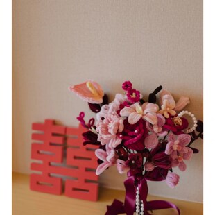 新娘手捧花扭扭棒手工编织花束diy材料包毛根郁金香自制仿真花