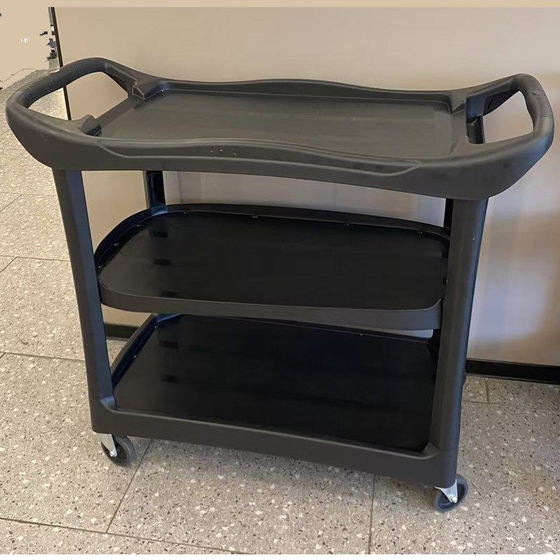 豪华收餐车收碗车商用三层手推车移动饭酒店餐厅加厚上菜车服务车