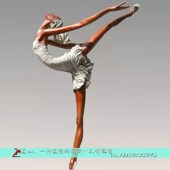 定制户外大型玻璃钢仿铜抽象人物雕像景观美女跳舞雕塑广场铜雕
